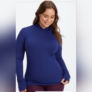 Fabletics Phoenix Run Hoodie.  Navy. Size Large
